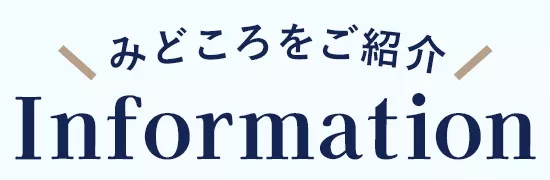 みどころをご紹介 Information