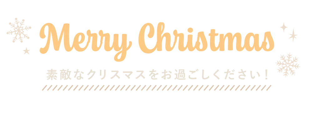 Merry Christmas 素敵なクリスマスをお過ごしください！