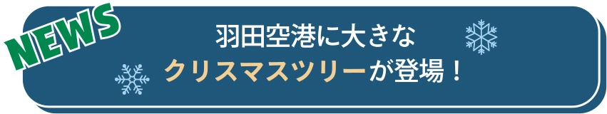 NEWS 羽田空港に大きなクリスマスツリーが登場！