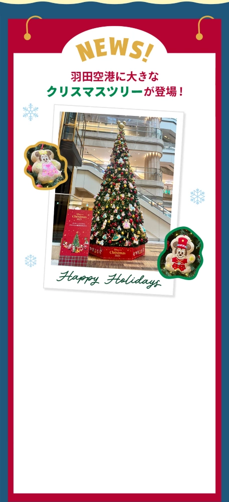 NEWS! 羽田空港に大きなクリスマスツリーが登場！
