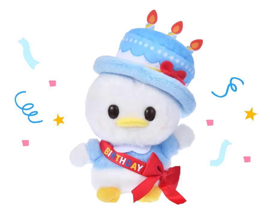バースデー仕様のぬいぐるみ