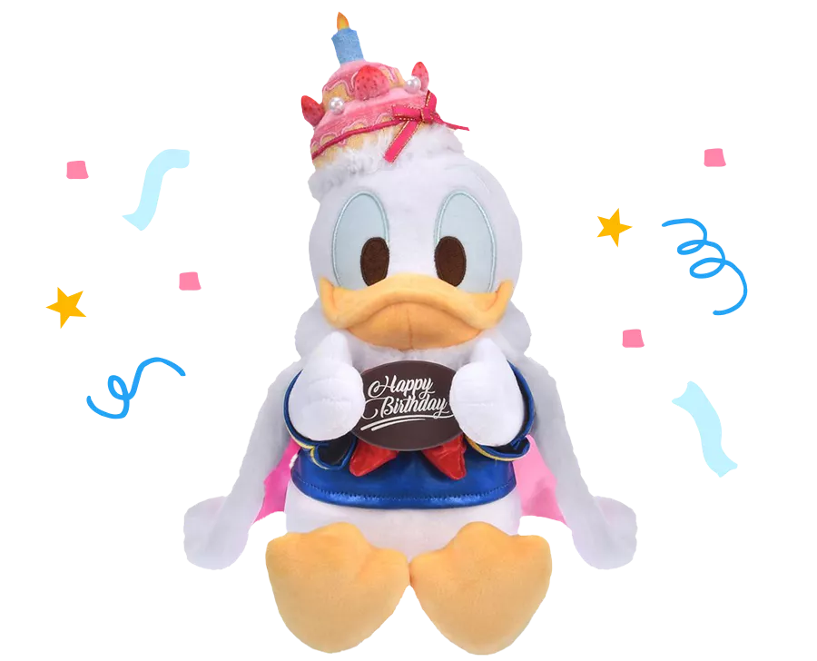 バースデー仕様のぬいぐるみ