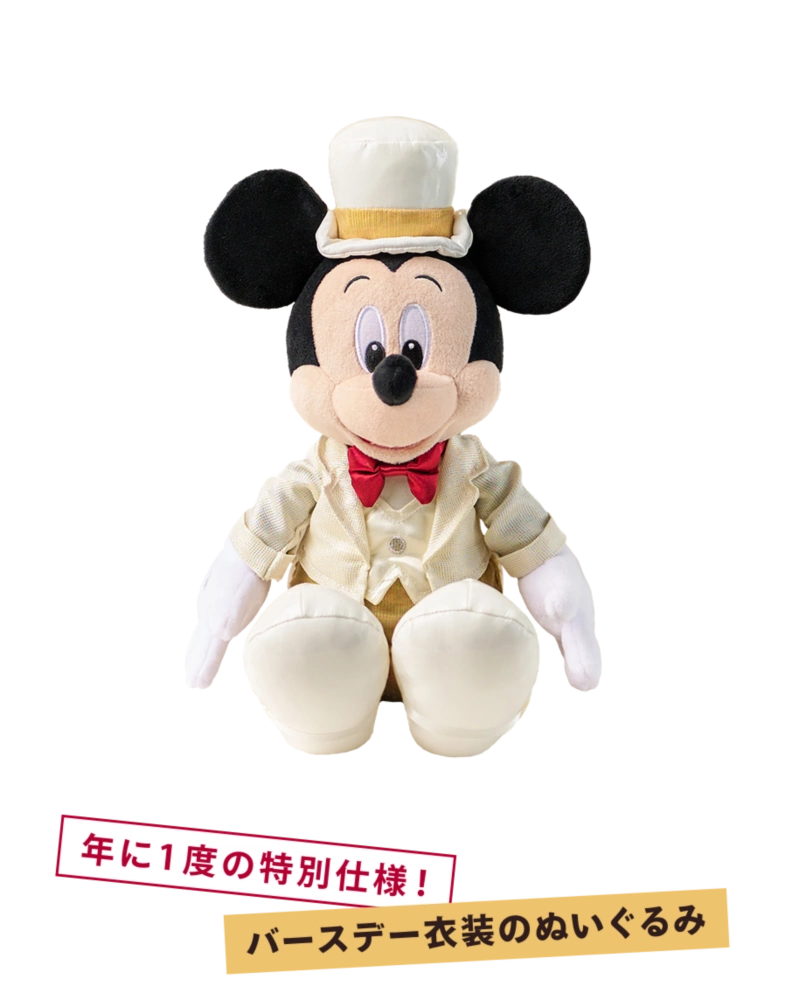 年に1度の特別仕様！ バースデー衣装のぬいぐるみ