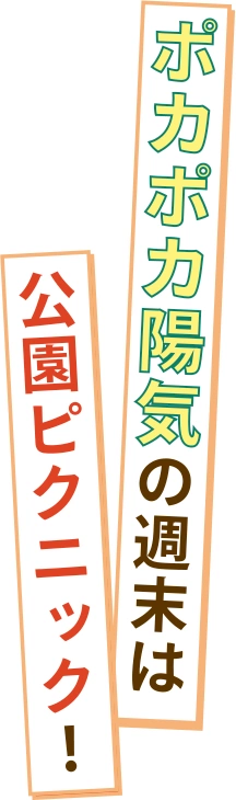 ポカポカ陽気の週末は公園でピクニック！