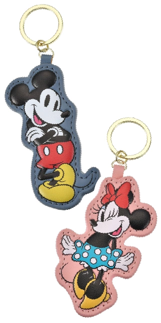 ミッキー＆ミニー キーホルダー・キーチェーン ペア レザー風 Key chain Fes