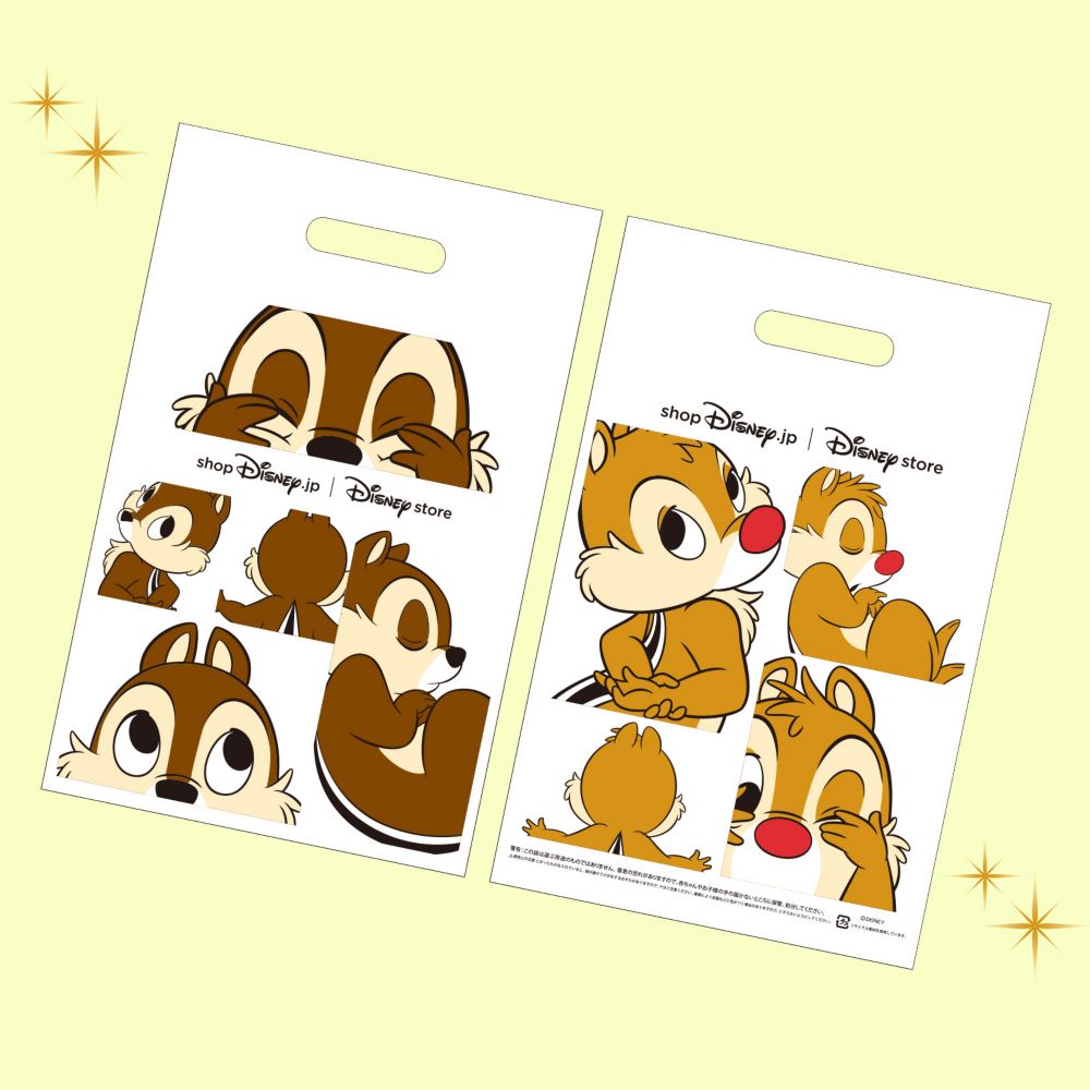 公式 ショップディズニー ディズニーストア 数量限定 チップとデールデザインのレジ袋が順次発売