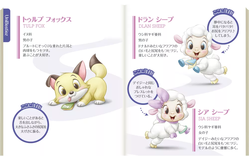 UniBestiezのなかまたち トゥルプ フォックス、ドラン シープ、シア シープ