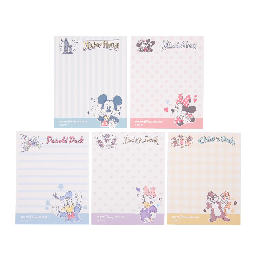 メモ5個 ミッキーマウスと仲間たち