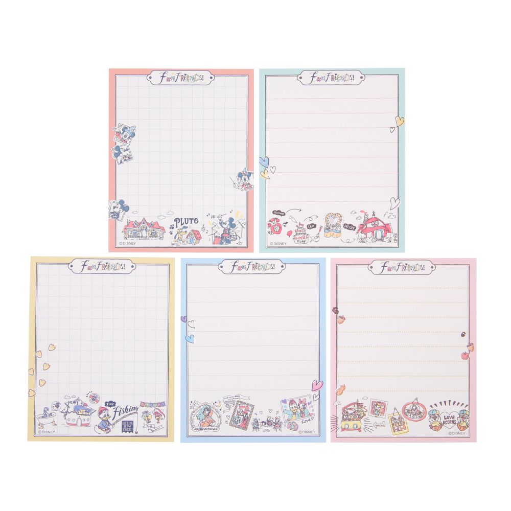 メモ5個 ミッキーマウスと仲間たち