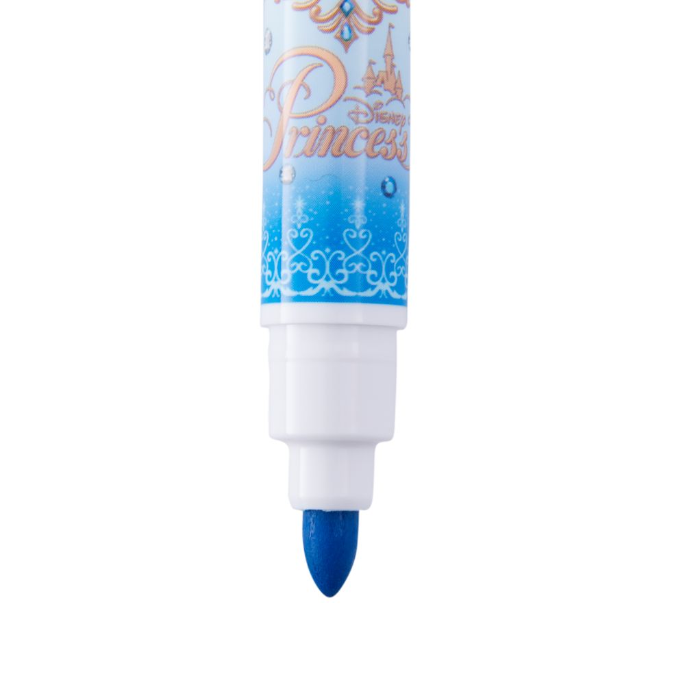 カラーペン5色5本スタンプ付 ディズニープリンセス