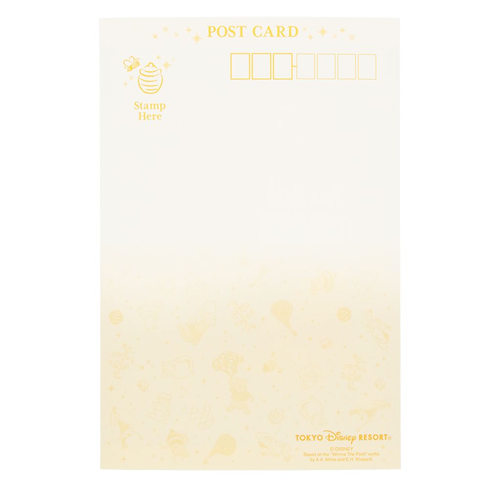 ポストカード ステッカー2枚 プー