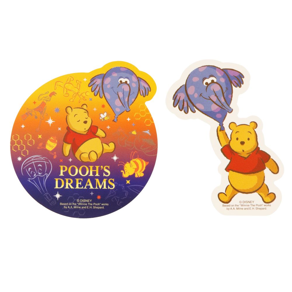 ポストカード ステッカー2枚 プー