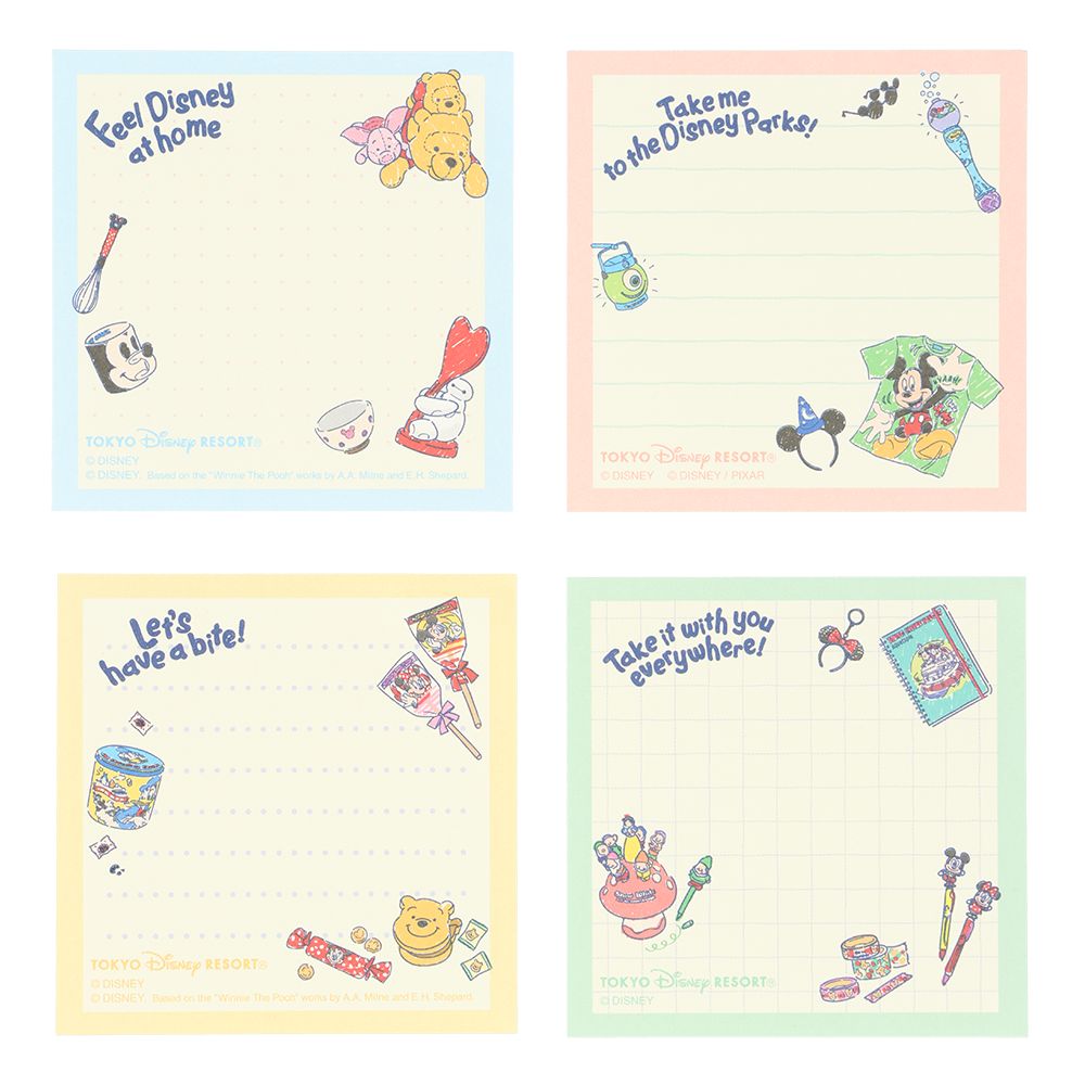 メモ4個 東京ディズニーリゾート