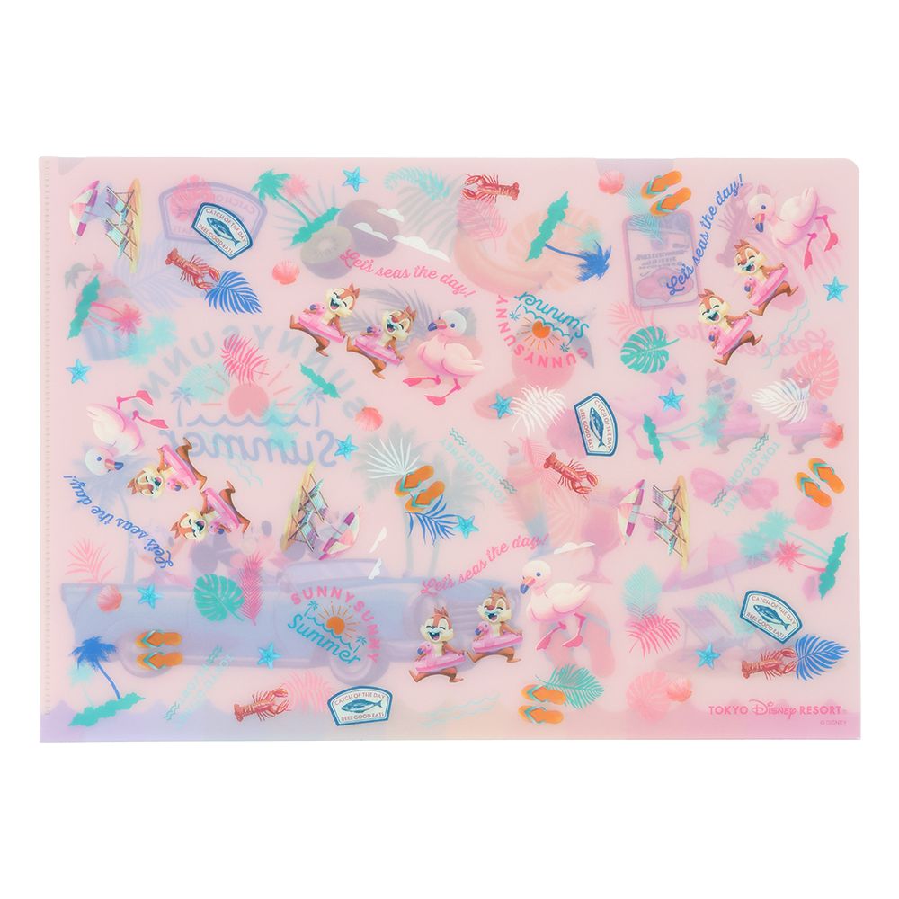 ポストカード2枚 クリアホルダー ミッキーマウスと仲間たち SUNNY SUNNY Summer