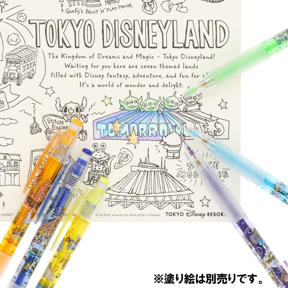 カラーシャープペンシル8色8本 東京ディズニーリゾート