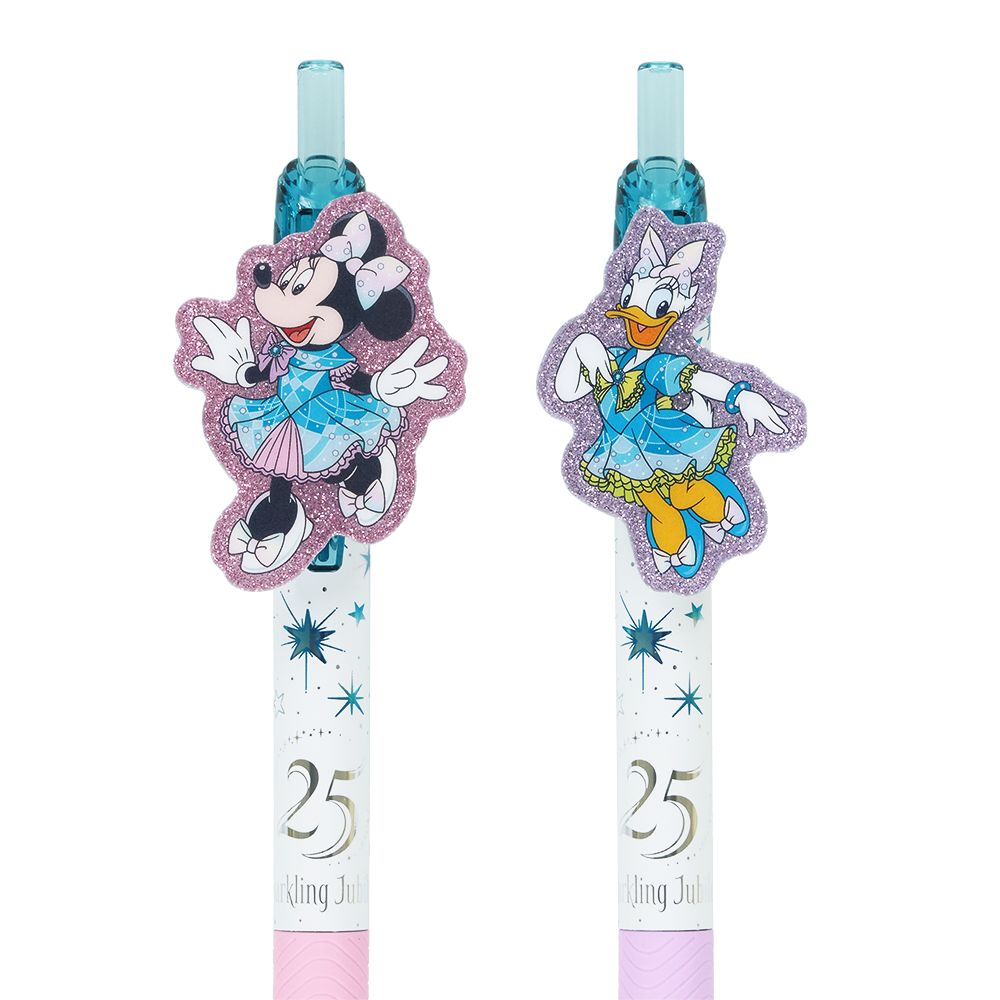 ボールペン〈エナージェル〉黒5本 ミッキーマウスと仲間たち 東京ディズニーシー25周年 スパークリング・ジュビリー