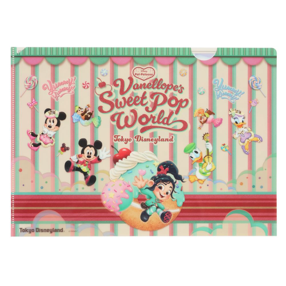クリアホルダー2枚 ミッキーマウスと仲間たち ディズニー・パルパルーザ ヴァネロペのスウィーツ・ポップ・ワールド