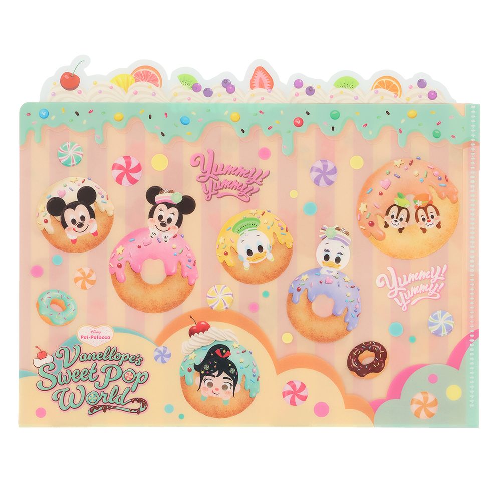 クリアホルダー2枚 ミッキーマウスと仲間たち ディズニー・パルパルーザ ヴァネロペのスウィーツ・ポップ・ワールド