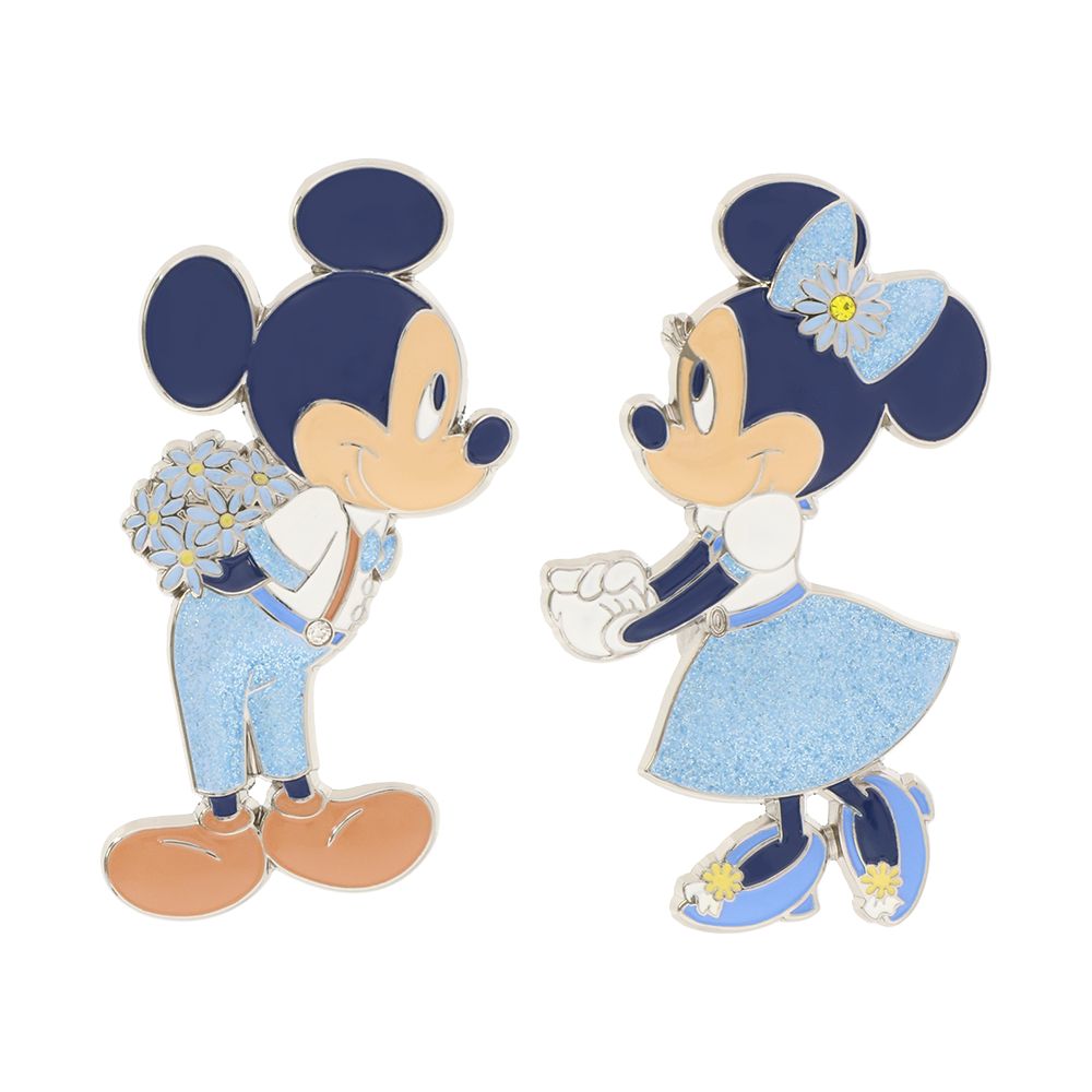 ピンバッジ 2個 ミッキー ミニー Disney Blue Ever After