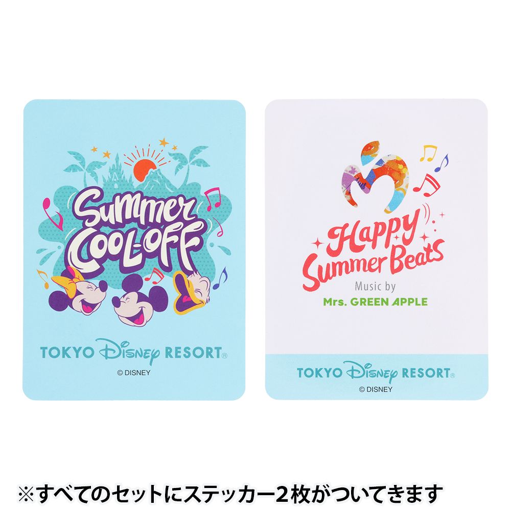 カンバッジ2個 ステッカー2枚 &times; 4箱 ミッキーマウスと仲間たち サマー・クールオフ at Tokyo Disney Resort