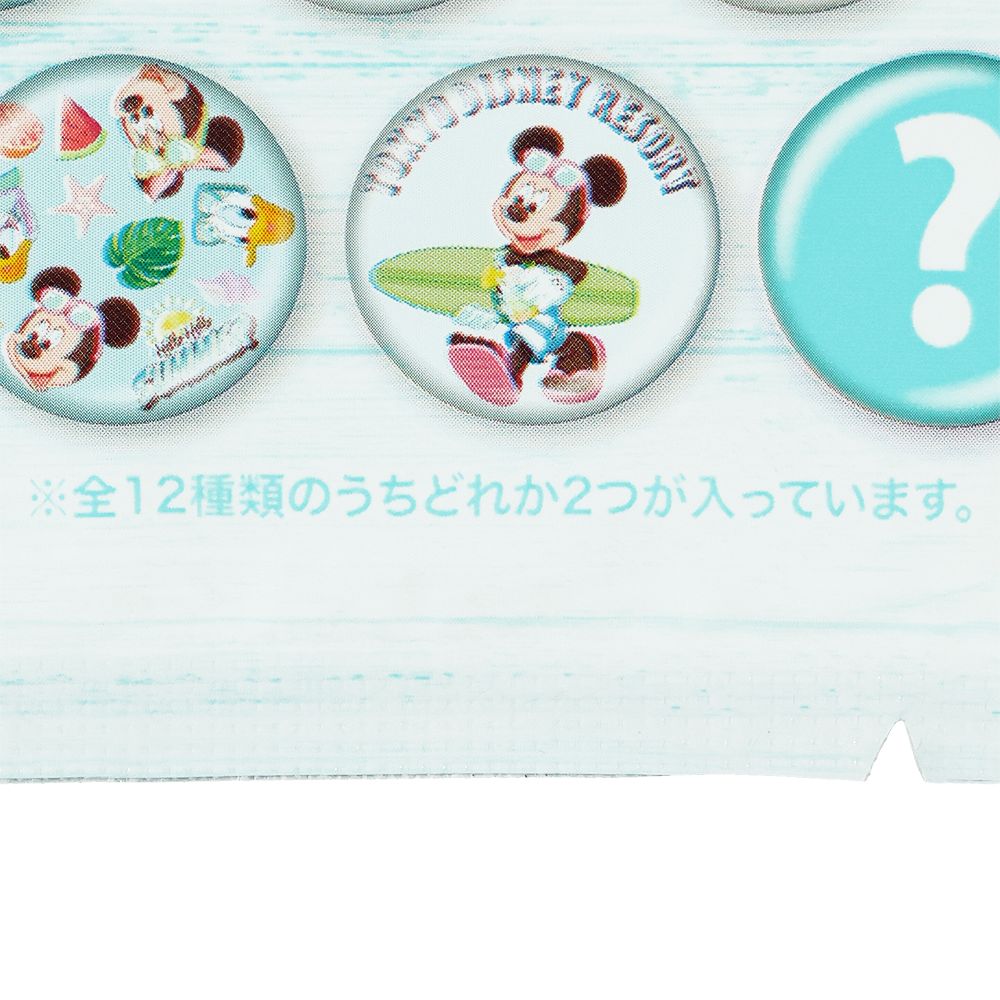 カンバッジ 2個 ミッキーマウスと仲間たち