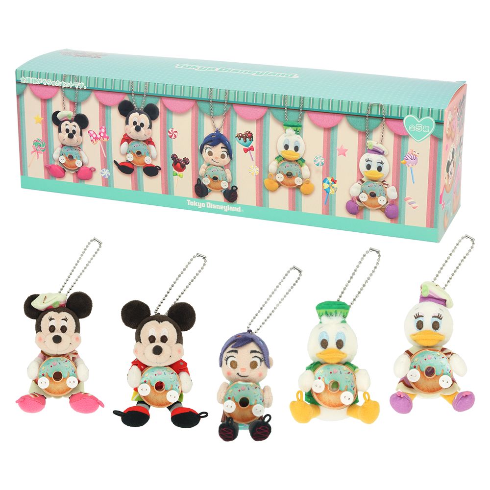 ぬいぐるみチャーム5個 ミッキーマウスと仲間たち ディズニー・パルパルーザ ヴァネロペのスウィーツ・ポップ・ワールド