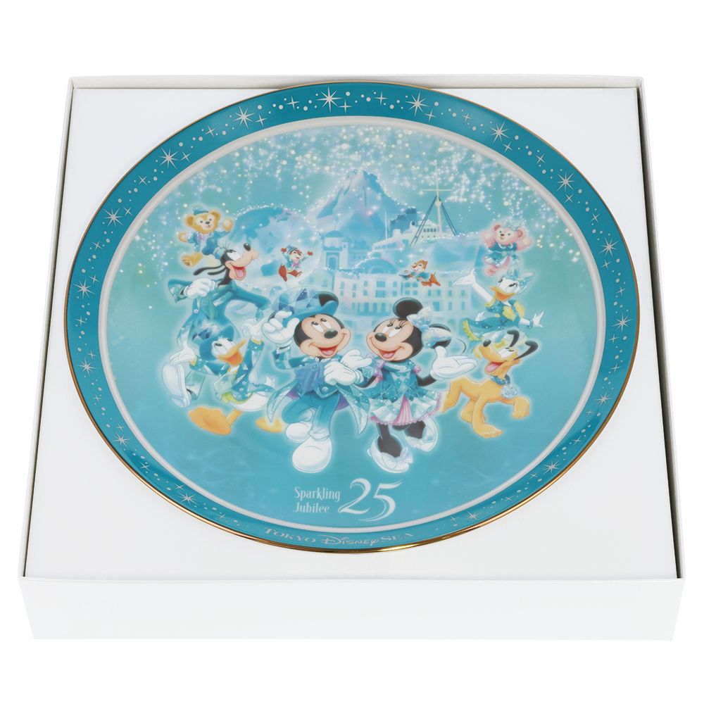 絵皿 ミッキーマウスと仲間たち 東京ディズニーシー25周年 スパークリング・ジュビリー