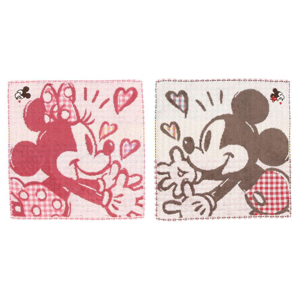 ミニタオル2枚〈今治タオル〉 ミッキー ミニー