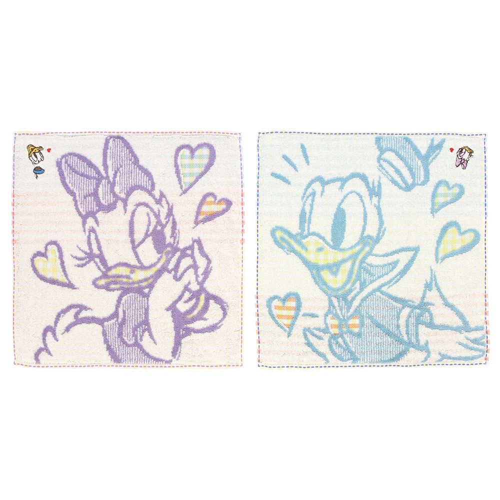 ミニタオル2枚〈今治タオル〉 ドナルド デイジー