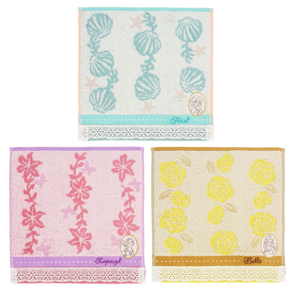 ミニタオル3枚 ディズニープリンセス