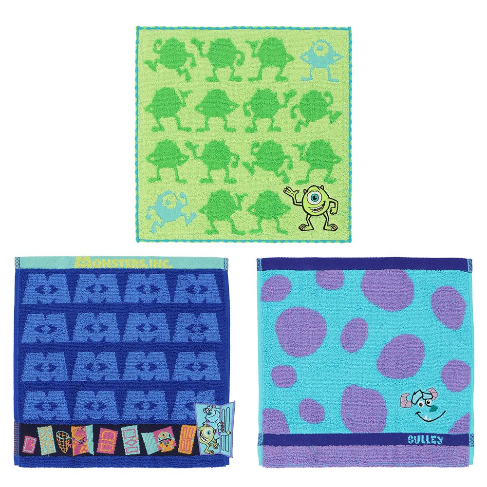 ミニタオル3枚 モンスターズ・インク
