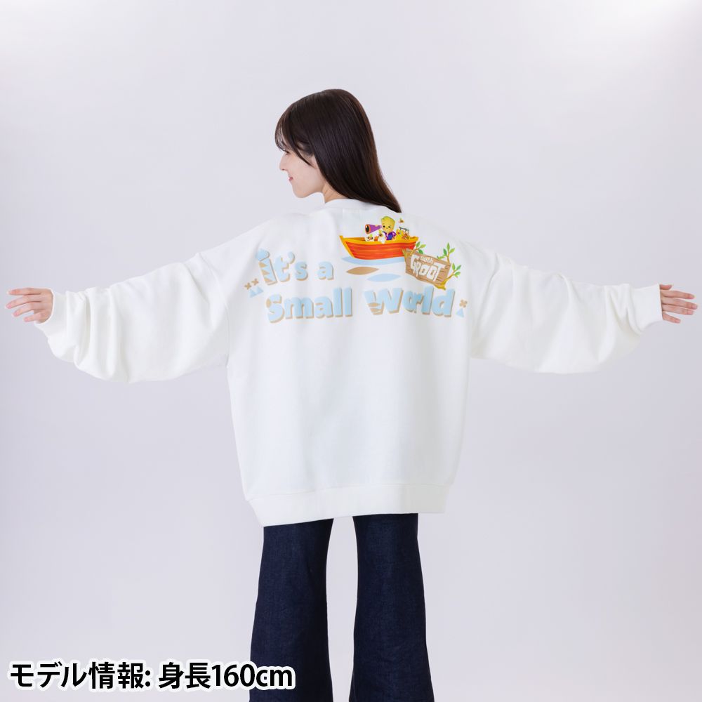 トレーナー ビッグシルエット ユニセックスワンサイズ イッツ・ア・スモールワールド with グルート