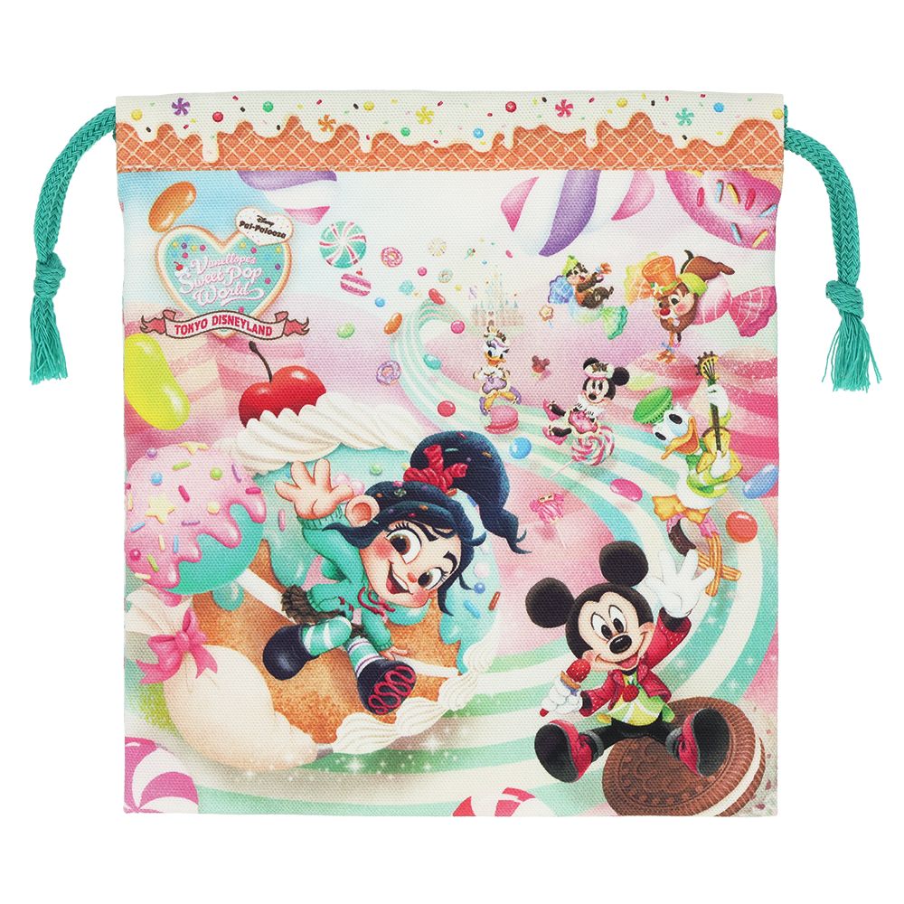 きんちゃく3枚 ミッキーマウスと仲間たち ディズニー・パルパルーザ ヴァネロペのスウィーツ・ポップ・ワールド