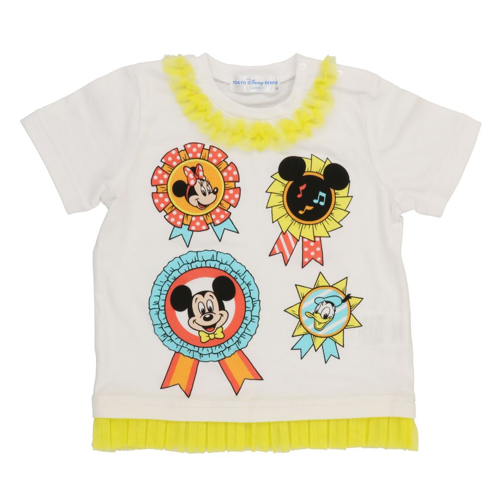 ベビーTシャツ帽子付 90cm ミッキー