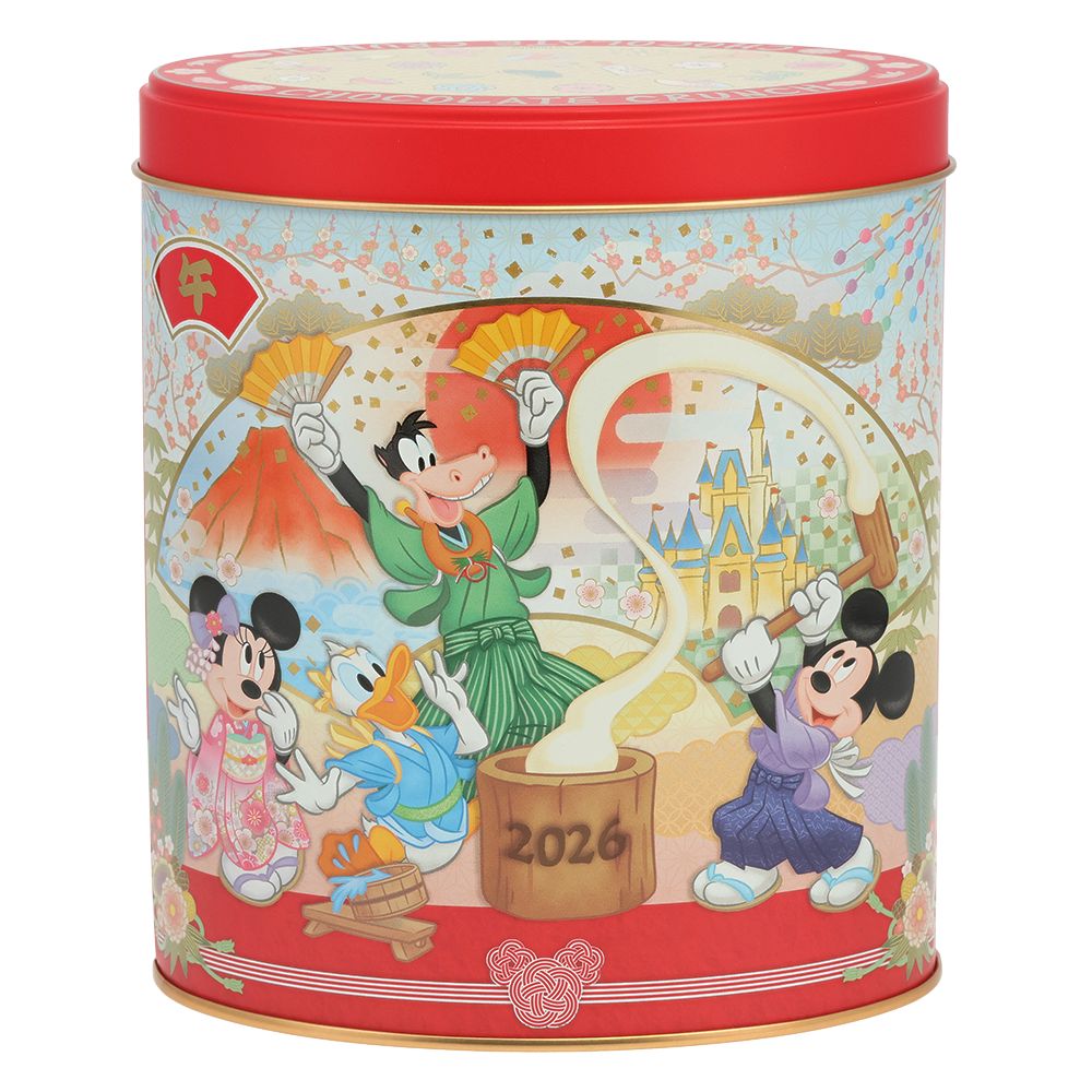 チョコレートクランチ 缶 ミッキーマウスと仲間たち