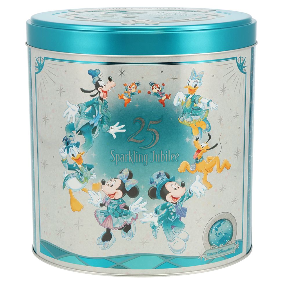 チョコレートクランチ 缶 ミッキーマウスと仲間たち 東京ディズニーシー25周年 スパークリング・ジュビリー