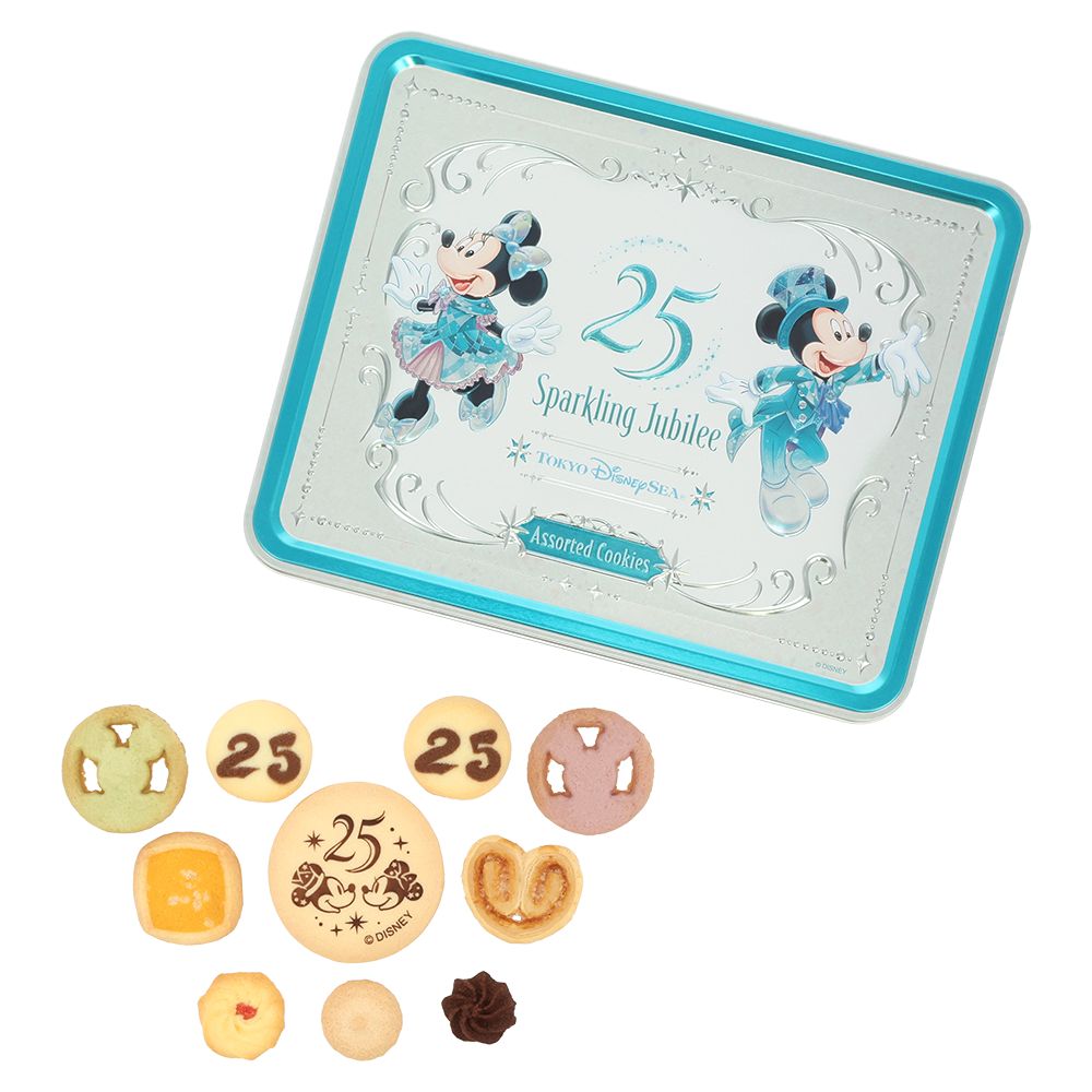 アソーテッド・クッキー 缶 ミッキー ミニー 東京ディズニーシー25周年 スパークリング・ジュビリー
