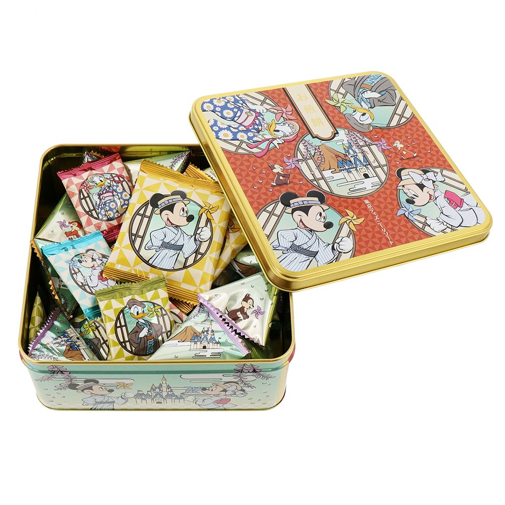 おせんべい 缶 ミッキーマウスと仲間たち
