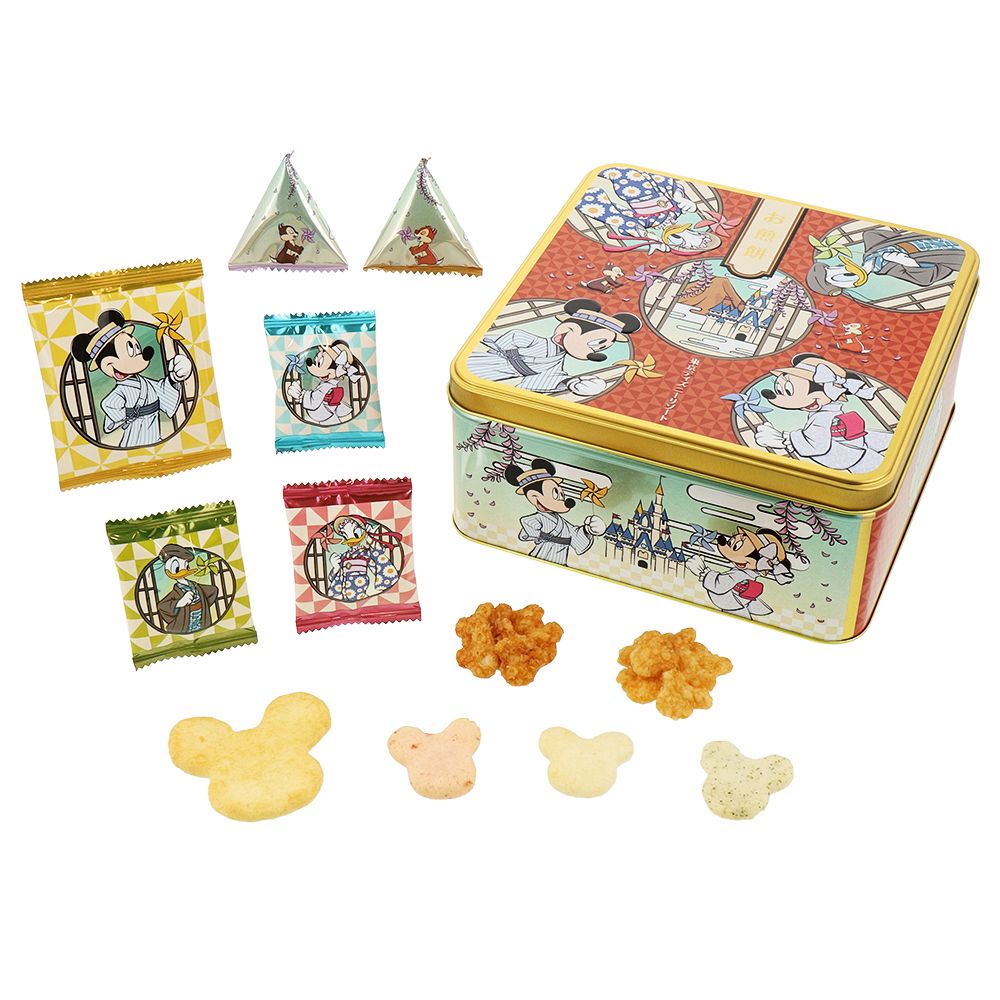 おせんべい 缶 ミッキーマウスと仲間たち