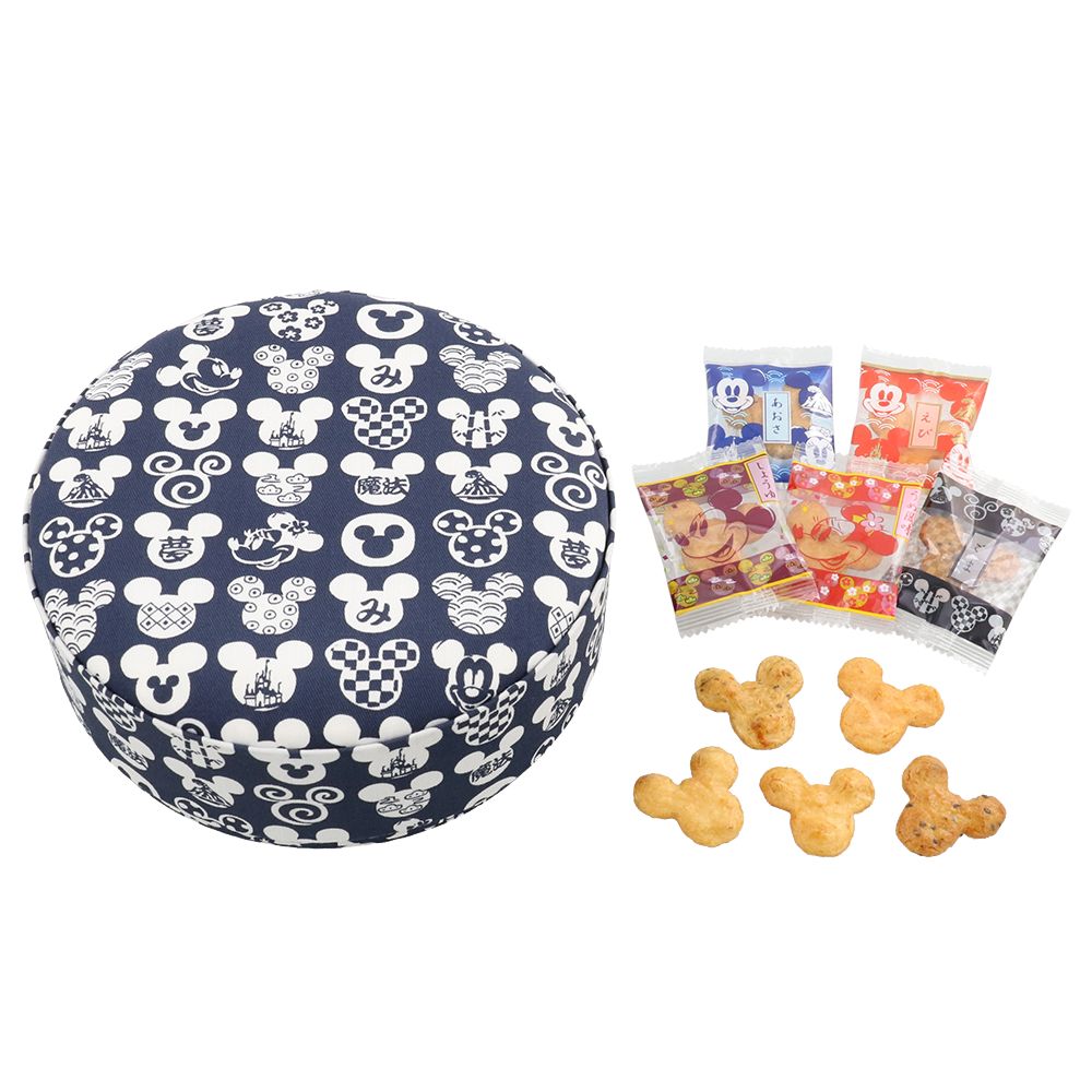 おせんべい布貼箱 ミッキー ミニー