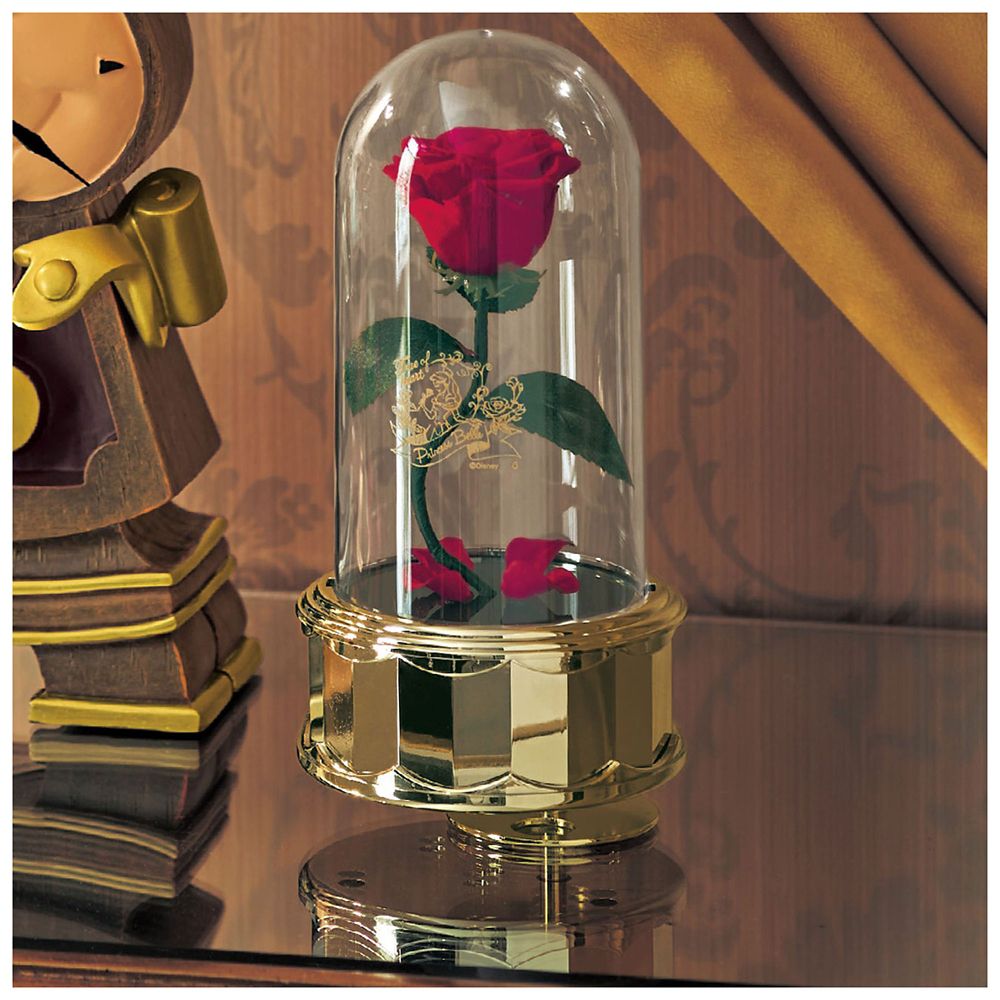 公式 ショップディズニー 美女と野獣 オルゴール プリザーブドフラワー ドームローズ