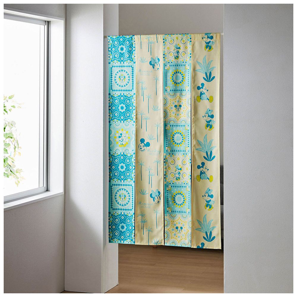 公式 ショップディズニー ミッキー ミニー 4連のれん モロッカン風プリント