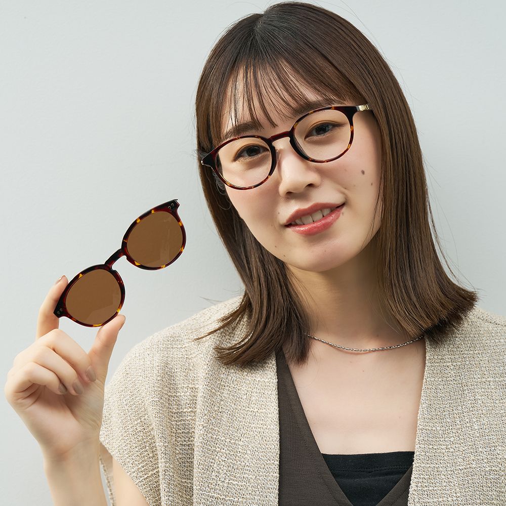 Zoff Disney ドナルド&チップとデール ボストン型 2way サングラス メガネ （偏光機能搭載） フリーサイズ ZA231G37_49A1