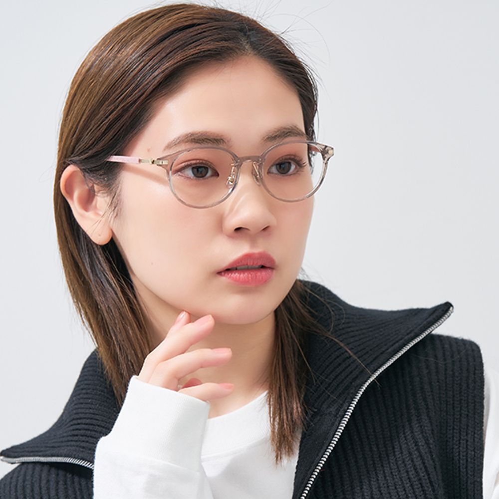 Zoff MICKEY&MINNIE ミニーマウス ボストン型 メガネ くすみパステルカラー フリーサイズ ZC241002_11A1