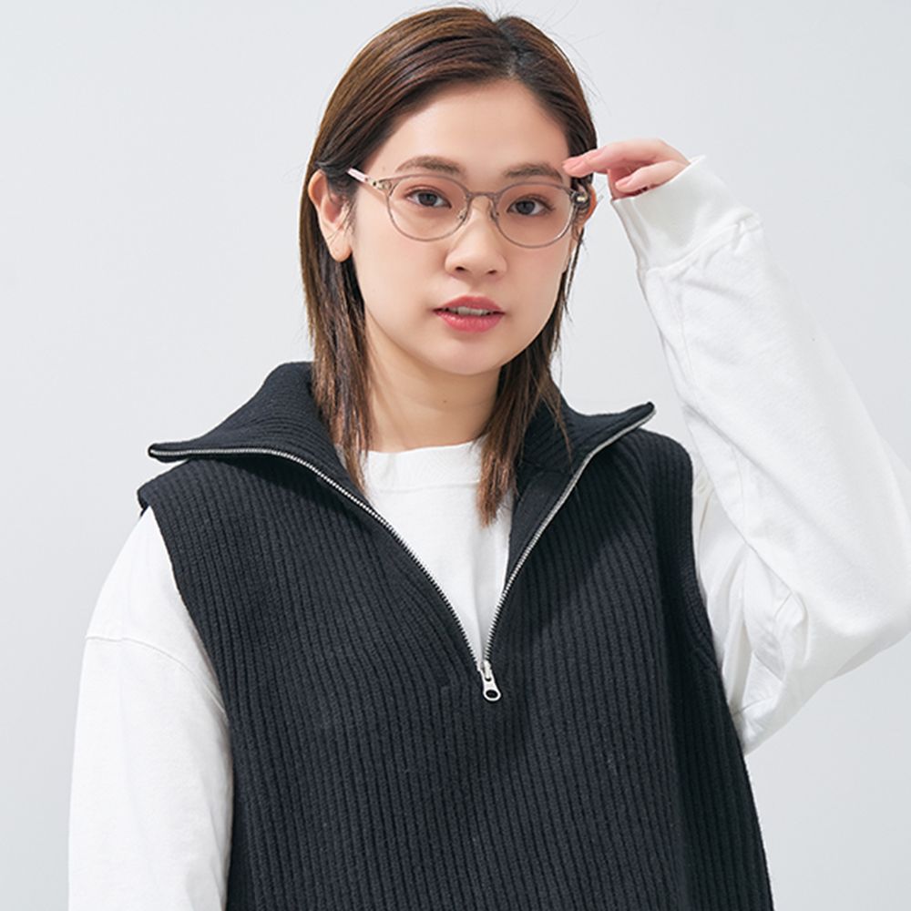 Zoff MICKEY&MINNIE ミニーマウス ボストン型 メガネ くすみパステルカラー フリーサイズ ZC241002_11A1