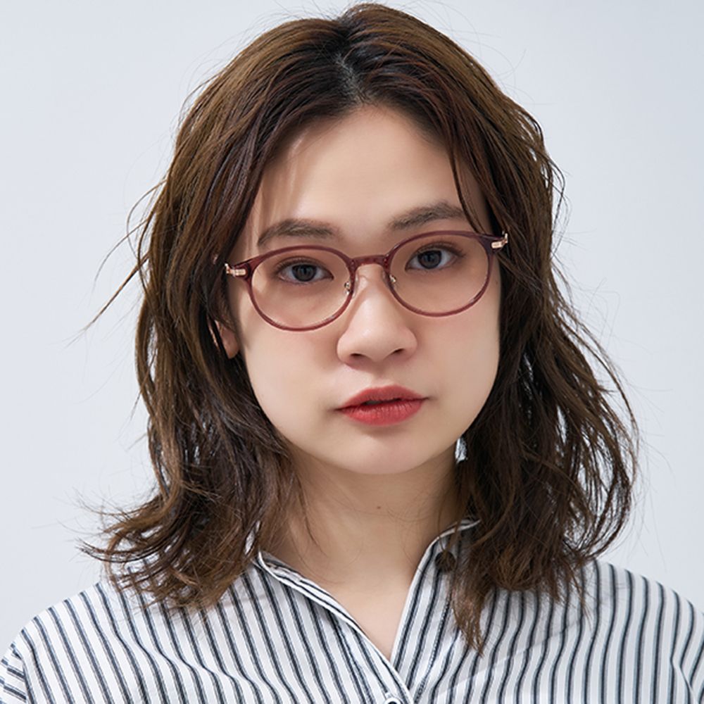 Zoff MICKEY&MINNIE ミニーマウス ボストン型 メガネ くすみパステルカラー フリーサイズ ZC241002_21A1