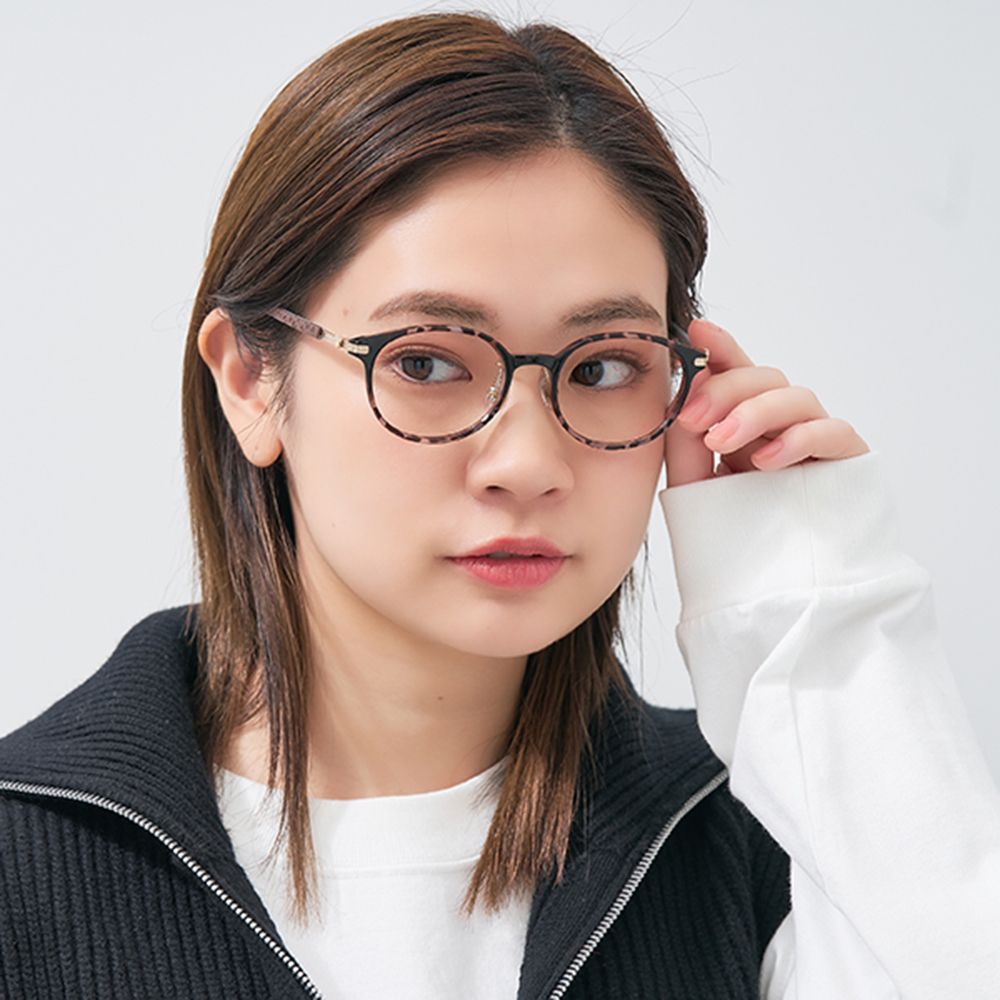 Zoff MICKEY&MINNIE ミニーマウス ボストン型 メガネ くすみパステルカラー フリーサイズ ZC241002_29E1