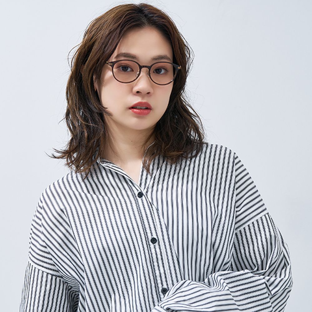 Zoff MICKEY&MINNIE ミニーマウス ボストン型 メガネ くすみパステルカラー フリーサイズ ZC241002_43A1