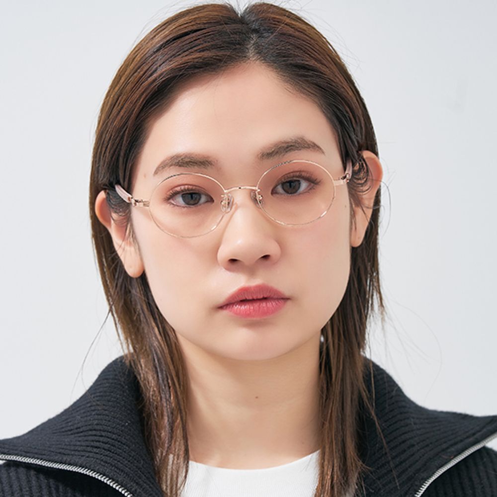 Zoff MICKEY&MINNIE ミニーマウス ラウンド型 メガネ くすみパステルカラー フリーサイズ ZC242002_21E1