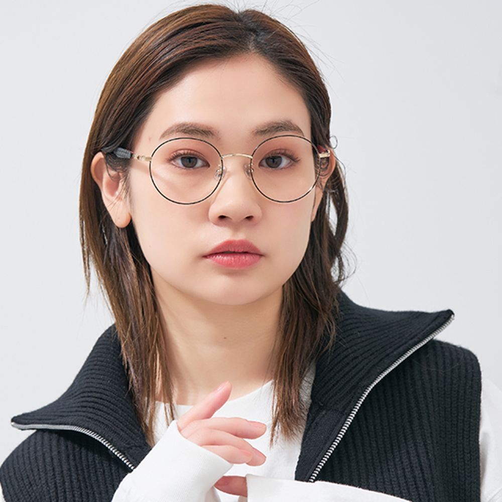 Zoff MICKEY&MINNIE ミニーマウス ボストン型 メガネ くすみパステルカラー フリーサイズ ZC242005_14E1